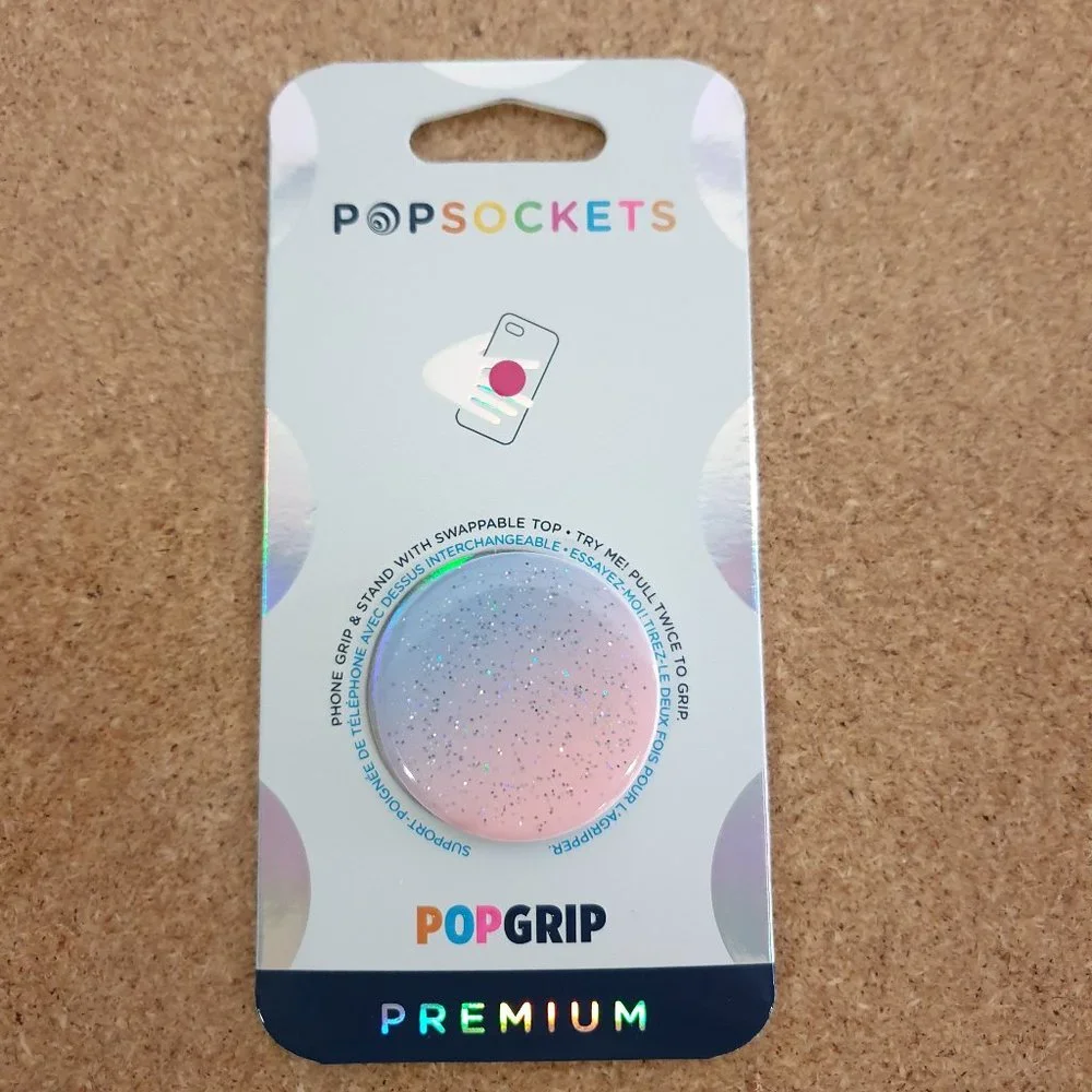 Glitter Morning Haze Premium Popsockets Single Grip & Stand Phones Holder